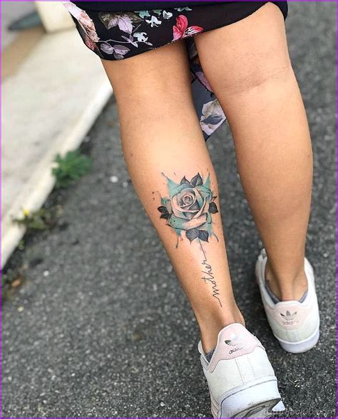 tattoo en pierna de mujer|Tatuajes en la pierna: 100 diseños solo para mujeres